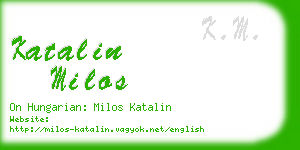 katalin milos business card